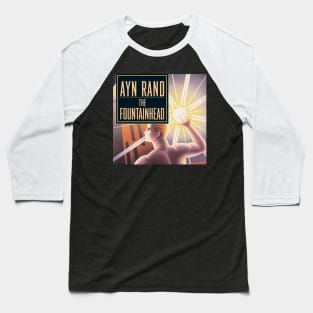 The Fountainhead by Ayn Rand - Cover Baseball T-Shirt